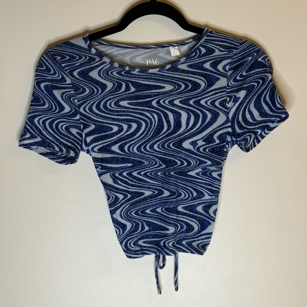 PacSun Blue Wave Crop Top